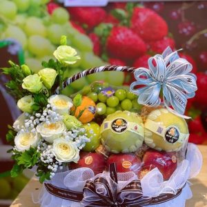 Giỏ hoa và trái cây G027